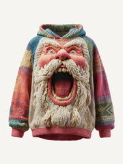 Happy Santa Claus 3D Print Funny Hoodie