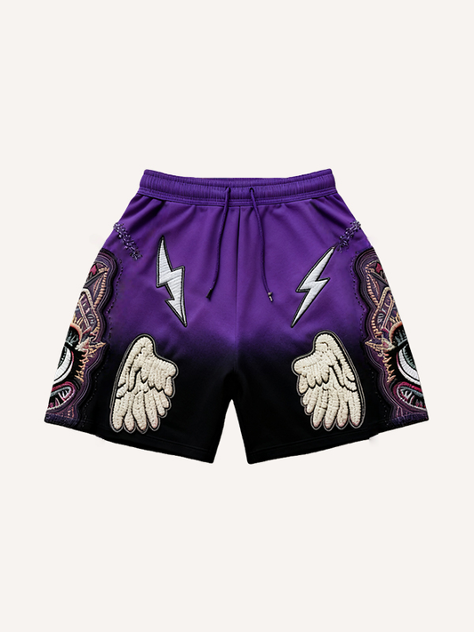 Flying Eye of Truth or Gods Eye Gradient Shorts