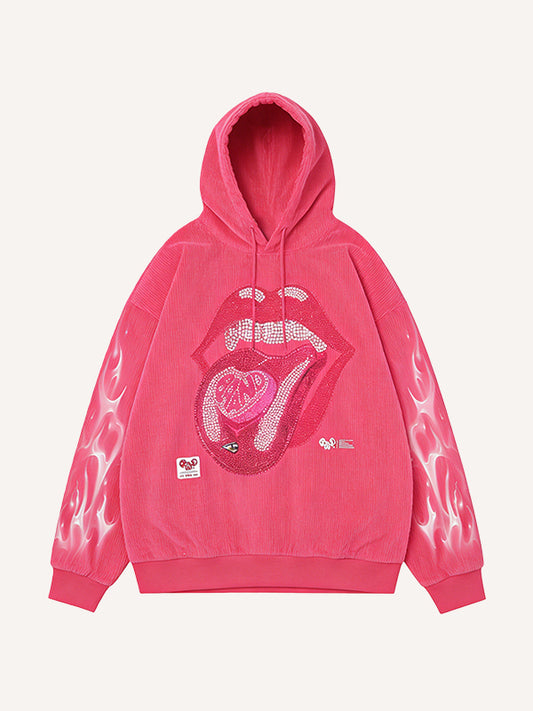 Dangerous Kiss Loose Hooded Sweatshirt