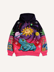 A super cool and uniquely printed gradient multi-color Valentine is Day gift sweatshirt