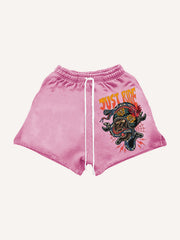 Retro Teng Snake Giant Ape Tattoo Shorts