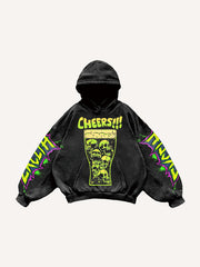 Kapuzenpullover mit Figure&Wing-Grafikdruck und schrägen Taschen