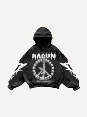 Skull AK hand-painted hip-hop sweatshirt