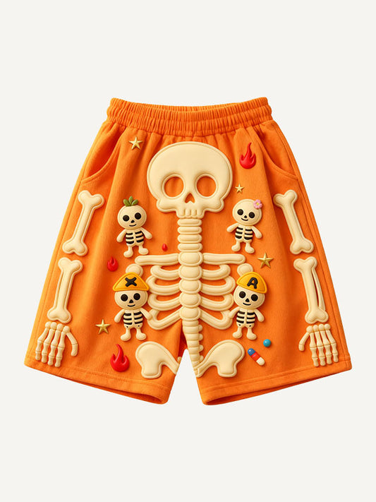Multi-color cute skull candy man shorts
