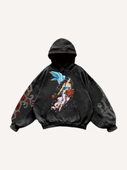 Angel or Devil Street Print Sweatshirt