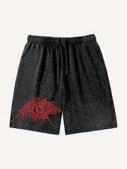 Y2K high-end artist hand-painted custom printed shorts