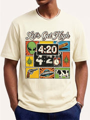 High-grade Cotton 420 Theme Printed Short Sleeve