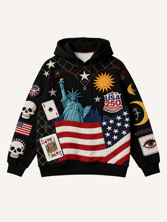 United States 250th Anniversary Graphic Print Hoodie