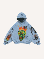 Graffiti hand-painted art sweatshirt