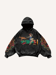 Creative Sexy Retro Girl Bomb Print Sweatshirt