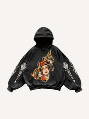 Leopard and Beauty Fire Sweatshirt