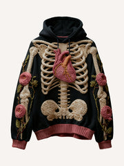 High-definition printed comfort sweatshirt with imitation knit technology