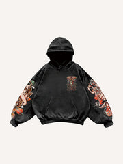 Retro Girl Tattoo Sexy Print Sweatshirt