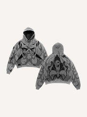 Scar skull one eye handsome hooded sweatshirt