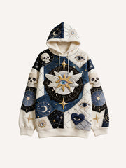 Angel Eyes Starry Sky Print Sweatshirt
