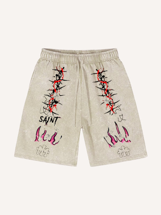 Hand-painted high-end shorts