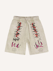 Hand-painted high-end shorts