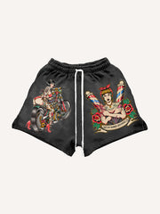 Sexy beauty motorcycle trendy shorts