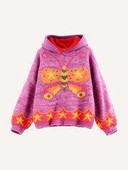 Stylish and chic hooded butterfly sweatshirt