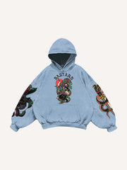 Japanese Tattoo Story Dragon Slaying Print Sweatshirt