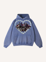 One thought can lead to hell another to heaven Water-washed hoodie