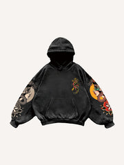 Symmetrical Print Comfortable Retro Girl Fashion Sweatshirt