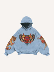 Japanese totem Hannya color totem sweatshirt
