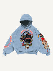 Tengshe Black Panther Skull Sweatshirt