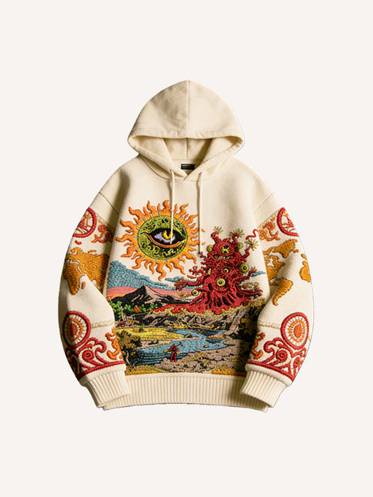 Over the Hills of Cthulhu Print Sweatshirt