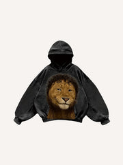 Cute and funny lion curly hair fashion sweatshirt