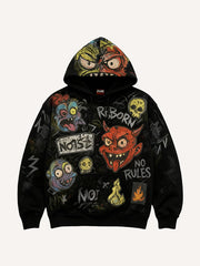 Hell Demons Space Monsters Brawl Hoodie