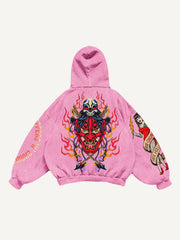 Tengshe Black Panther Skull Sweatshirt