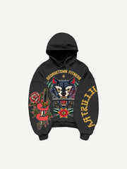 Fitness Barbell Giant Wolf Street Tattoo Sweatshirt