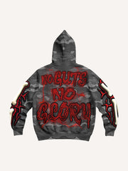 Two-tone skull cool goddess high-definition printed sweatshirt