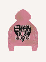 Eye&Graphic Print Zip Up Hooded Coat