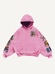 Patchwork distressed fashion authentic sweatshirt