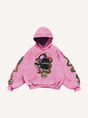 Tattoo-style double-sleeve printed high-end sweatshirt