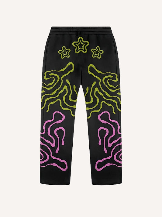 Creative snake print trousers