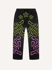 Creative snake print trousers