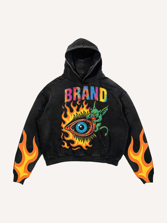 Eye of Hell washed print sweatshirt