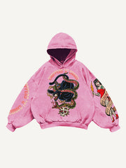 Tengshe Black Panther Skull Sweatshirt