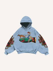 Creative Sexy Retro Girl Bomb Print Sweatshirt