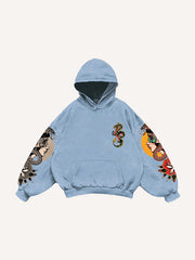 Symmetrical Print Comfortable Retro Girl Fashion Sweatshirt