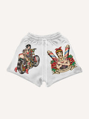 Sexy beauty motorcycle trendy shorts