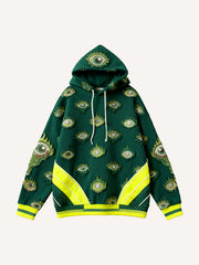 All-Seeing Eye Embroidered Textured Gazing Eye Sweatshirt