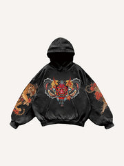 Japanese totem Hannya color totem sweatshirt