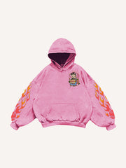 Comfortable gourmet character tattoo print sweatshirt