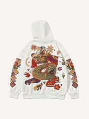 Artist Series embroidered dragon and tiger print sweatshirt