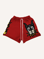 Artist-painted cute dog trendy shorts