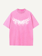 Retro dark style printed double-sided short sleeves